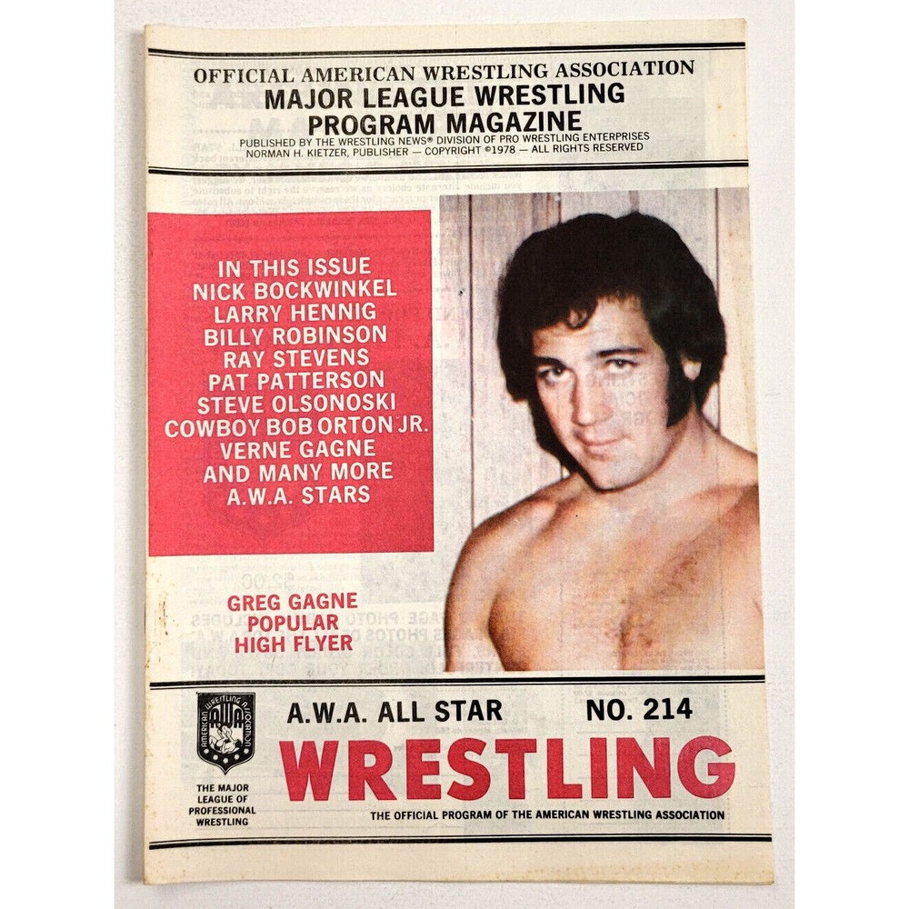 A.W.A.‎ CHAMPIONSHIP WRESTLING OFFICIAL PROGRAM MAGAZINE # 214 (1978)